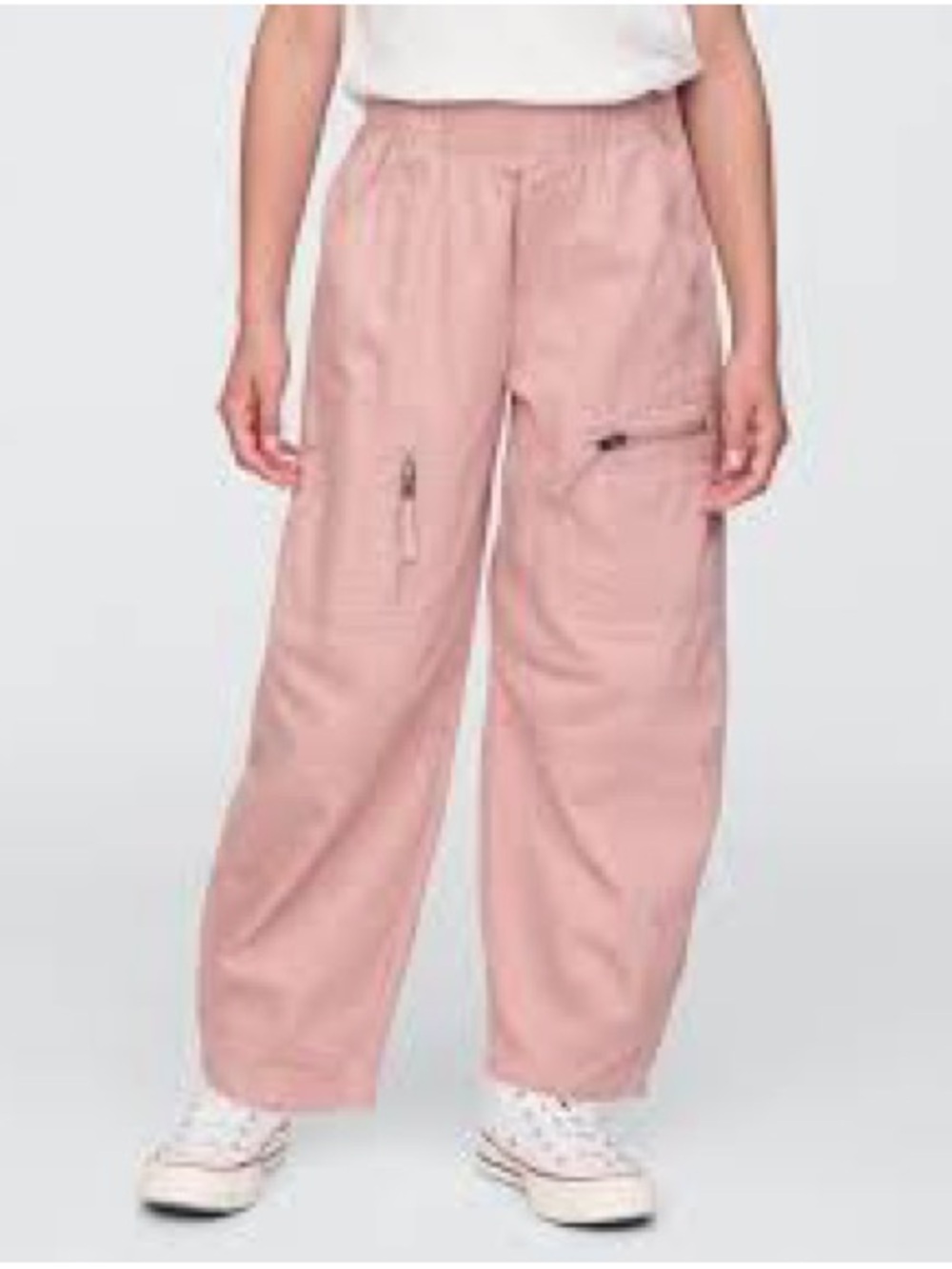Gap Kids Dusty Rose Utility Cargo barrel Pants